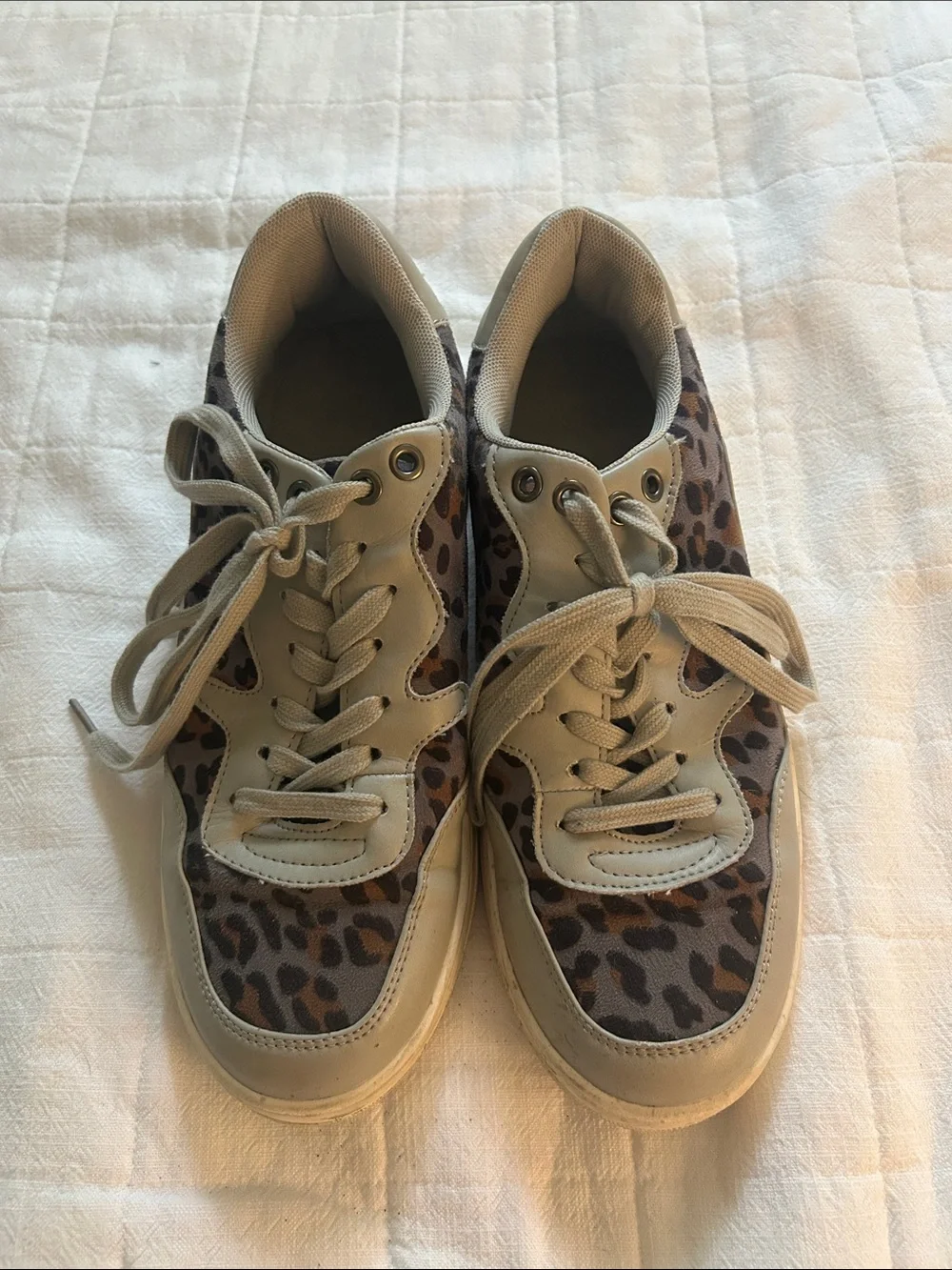 Coconuts by Matisse Leopard Print Brown and Tan Sneakers